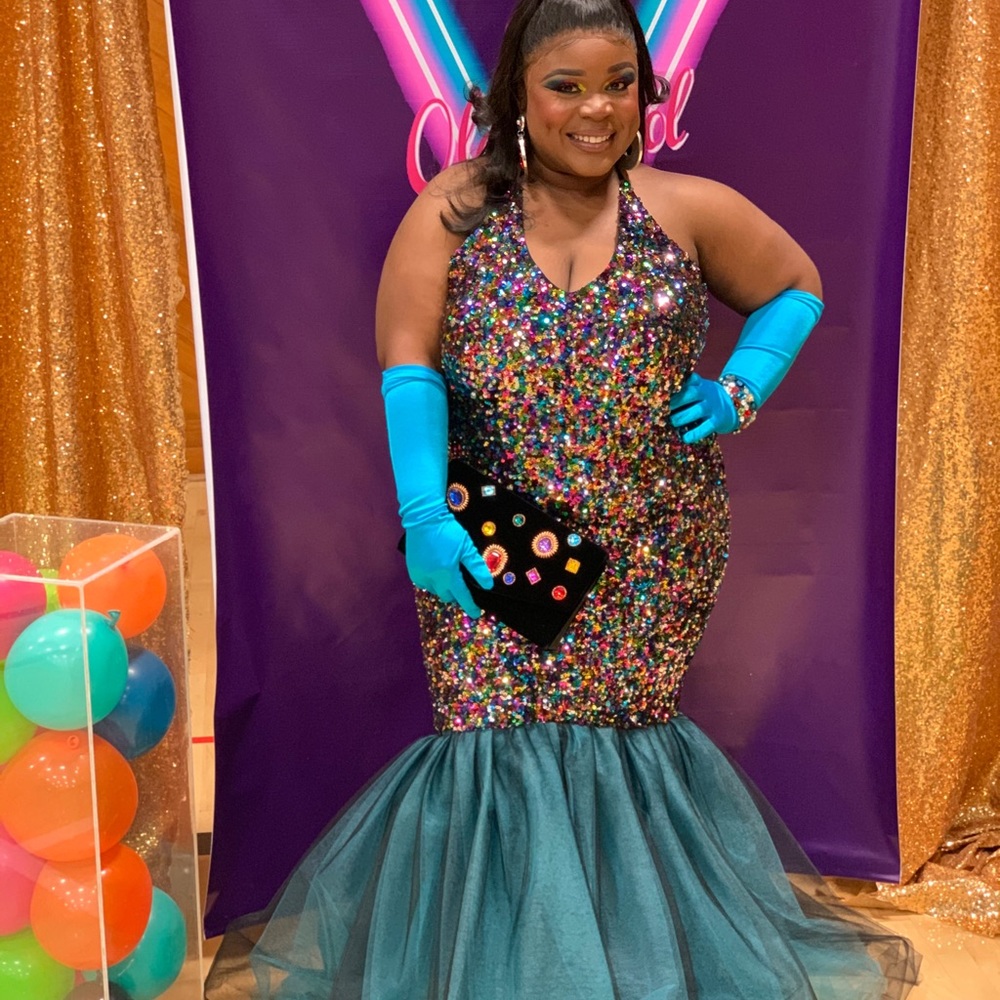 Multicolored Sequin Plus Size Prom/Party Dress! - image 3